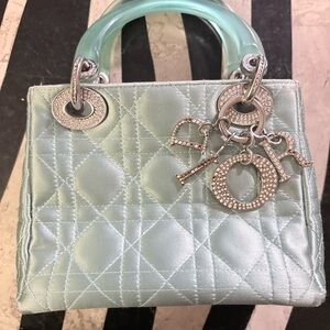 CHRISTIAN DIOR MINI LADY DIOR SATIN HANDBAG by JOHN GALLIANO Vintage 1998/1999.
